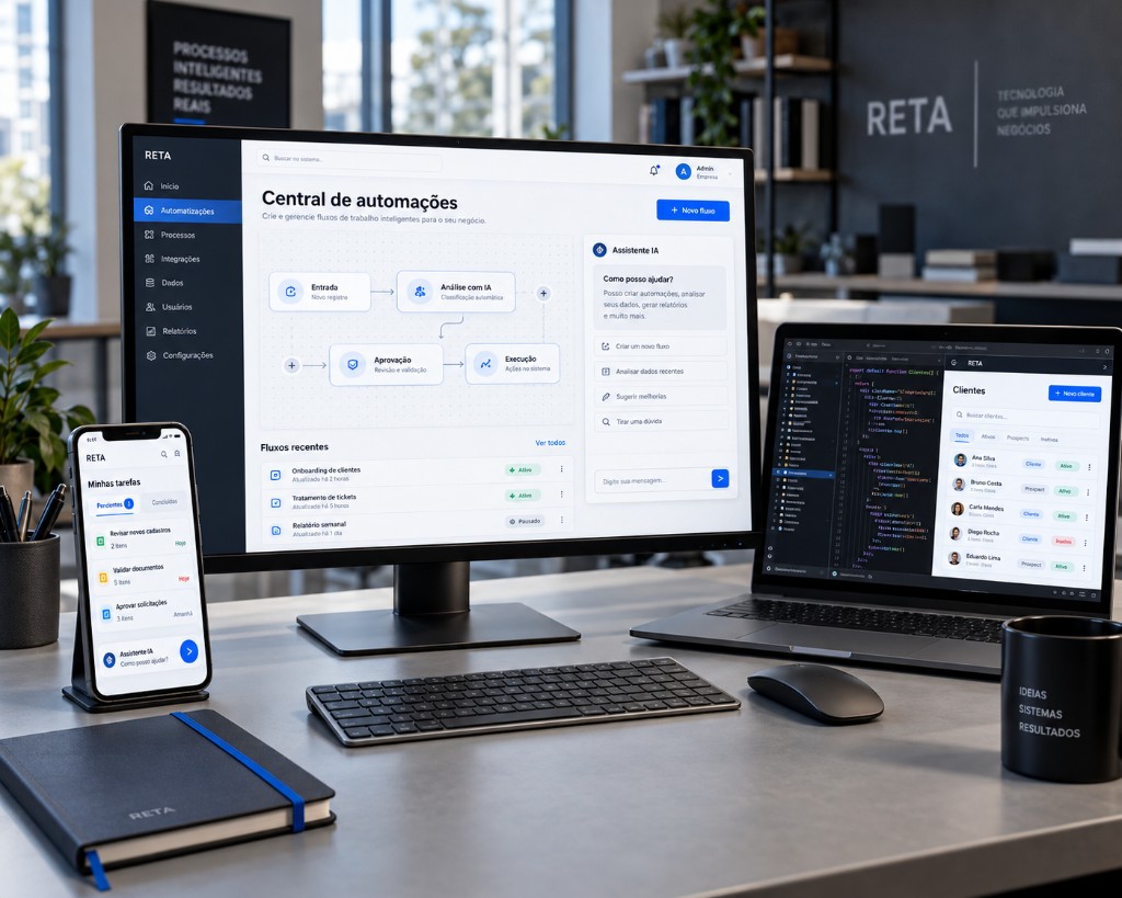 Sistema de automação com IA da Reta